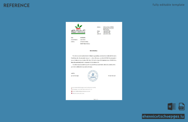 Beispiel für eine Referenz der marokkanischen Crédit Agricole Bank